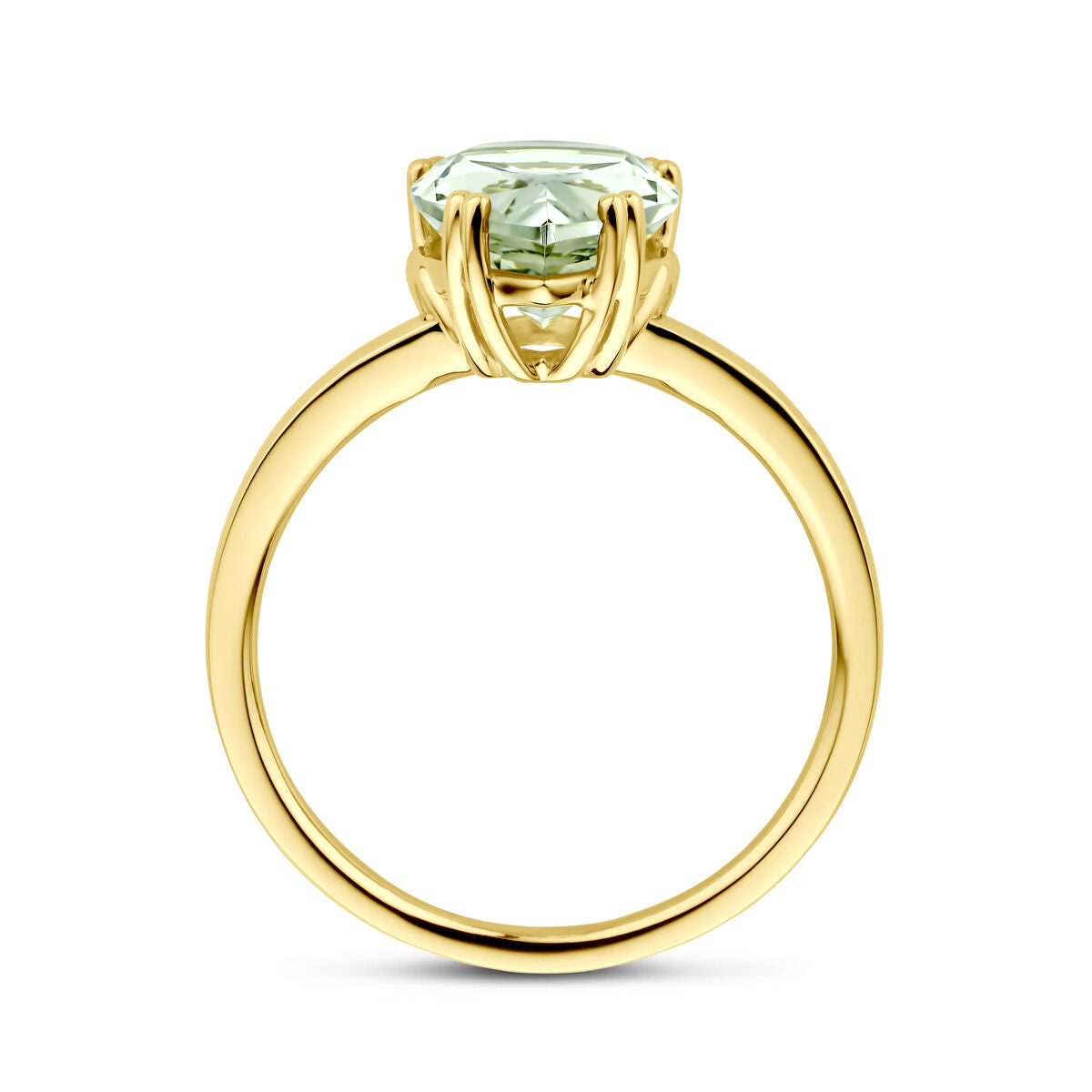 Fantasy Collection Ring groen amethist 14K geelgoud