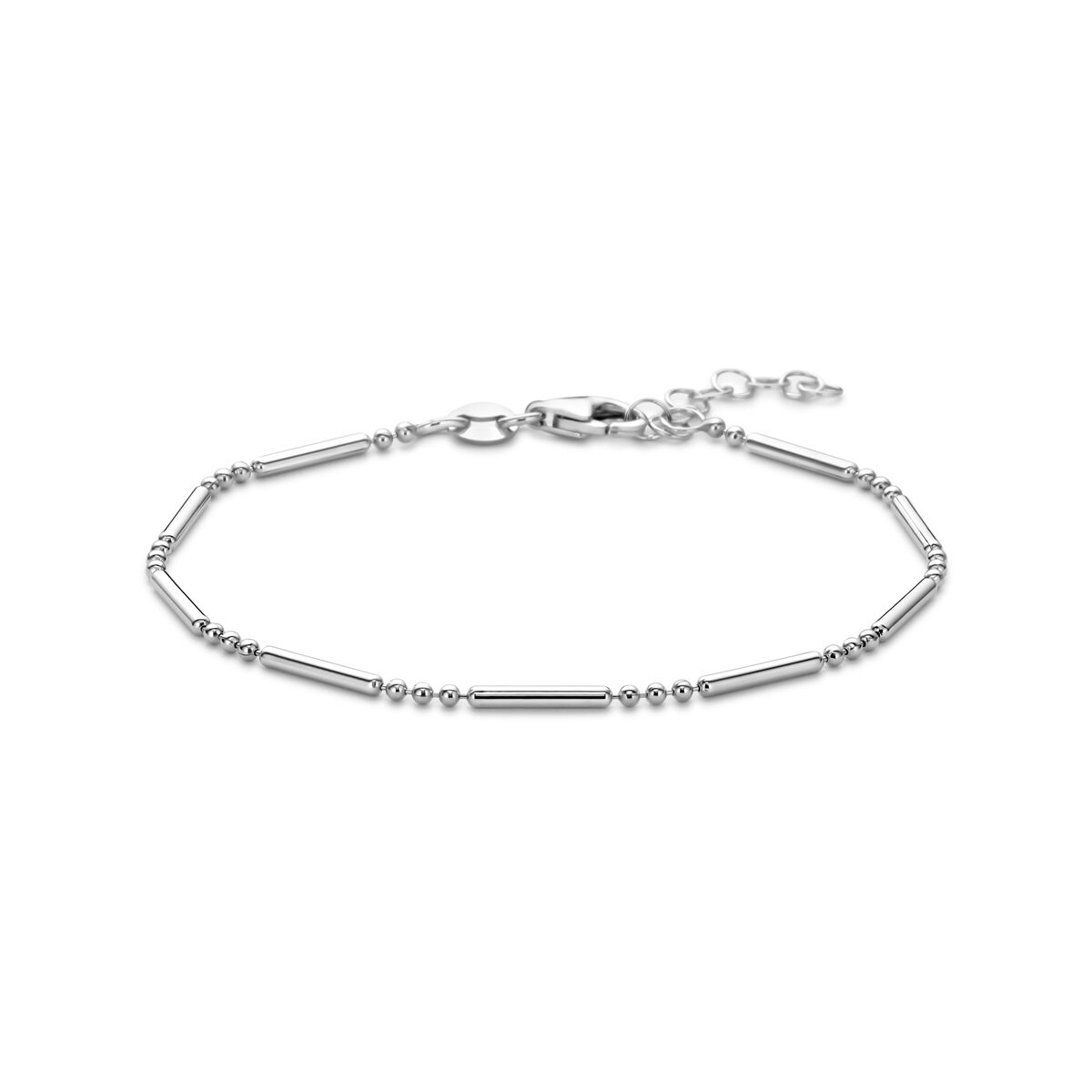 Fantasy Collection Armband buisjes 1,5 mm 17 + 2 cm zilver