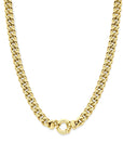 14K geelgoud collier gourmette 45 cm met groot springslot 4018064