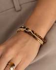 Sparkling Jewels Armband | - Tiger Eye Saturn small - SBG-GEM09-ADD-4MM - PansiteNederland.nl