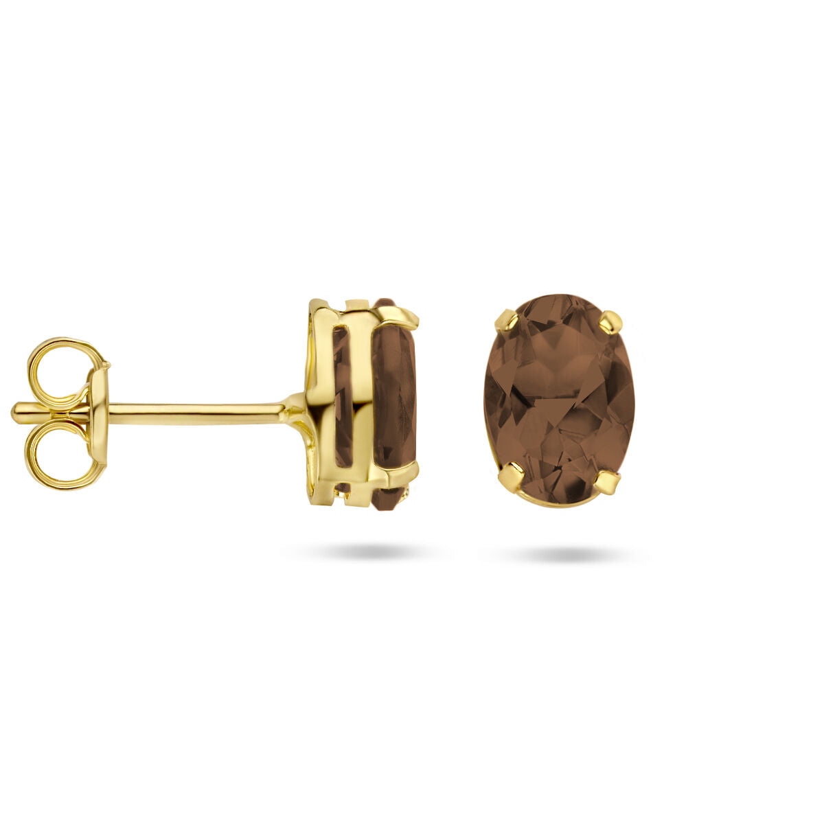 Fantasy Collection Oorbellen rookkwarts 14K geelgoud