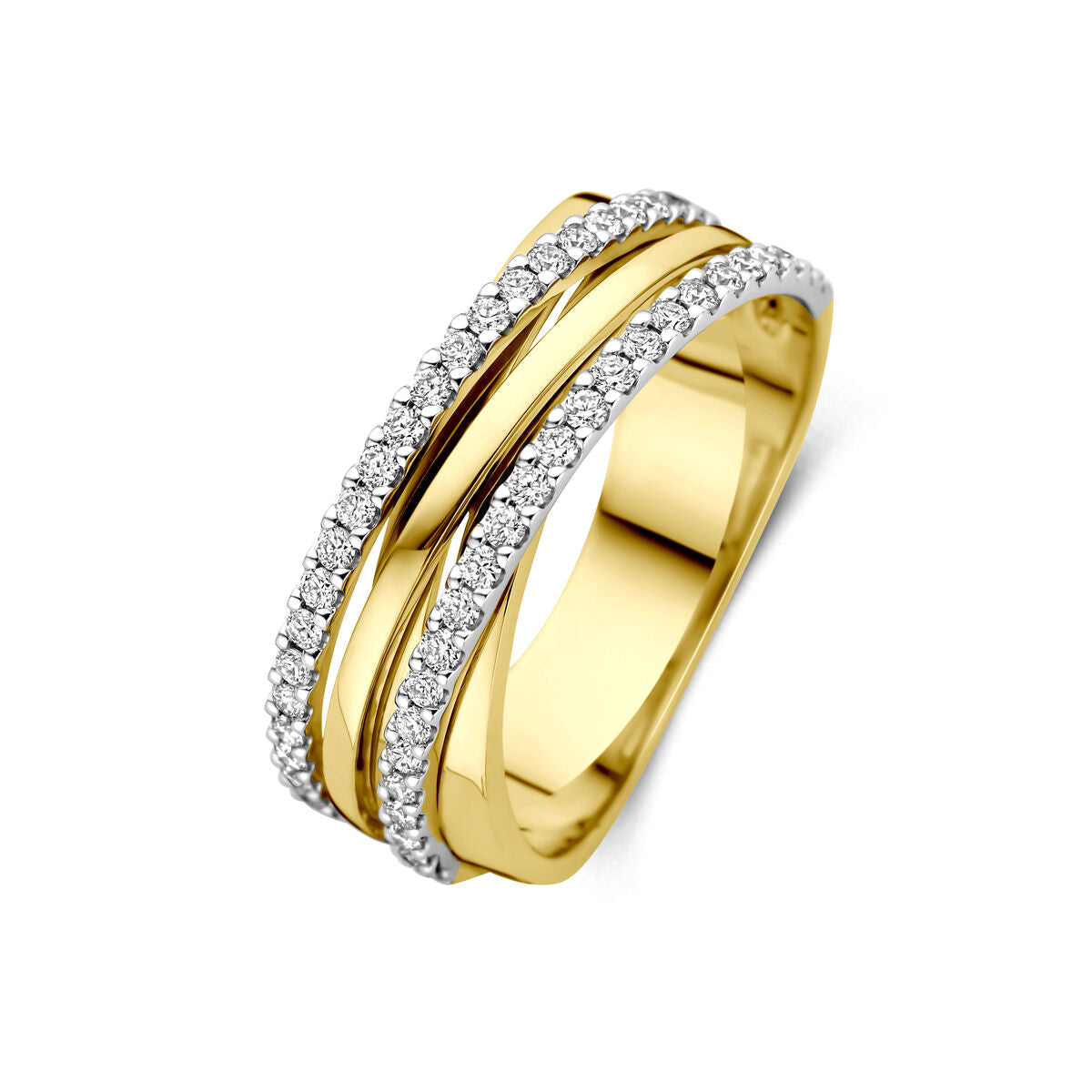 Fantasy Collection Ring diamant 0.42ct h si 14K bicolor goud