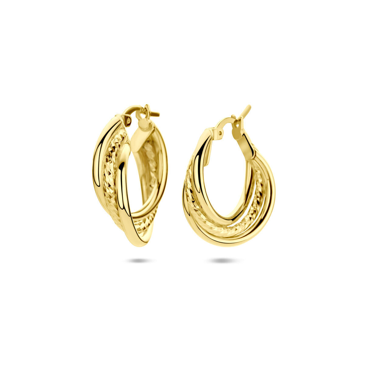 Fantasy Collection Oorbellen gediamanteerd 23,5 mm 1 micron zilver verguld
