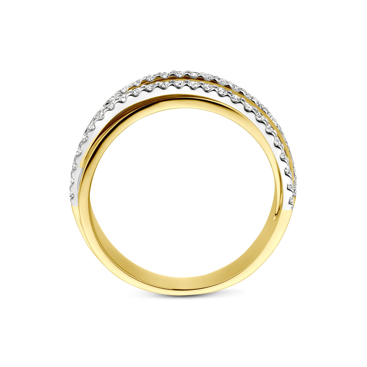 Fantasy Collection Ring diamant 0.42ct h si 14K bicolor goud