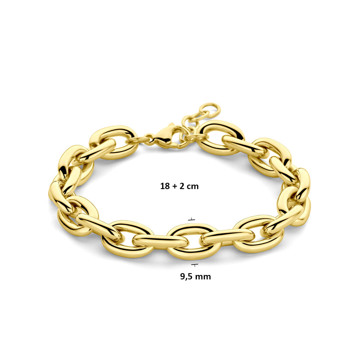 Fantasy Collection Armband ion plating 9,5 mm 18 + 2 cm edelstaal