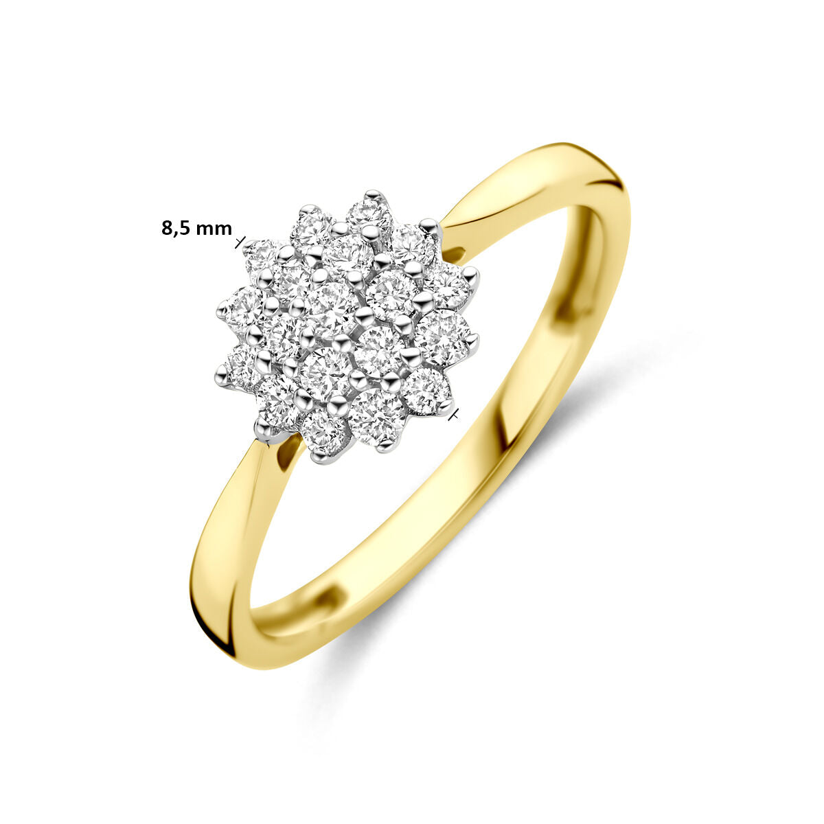Fantasy Collection Ring lab grown diamant 0.33ct h si 14K bicolor goud
