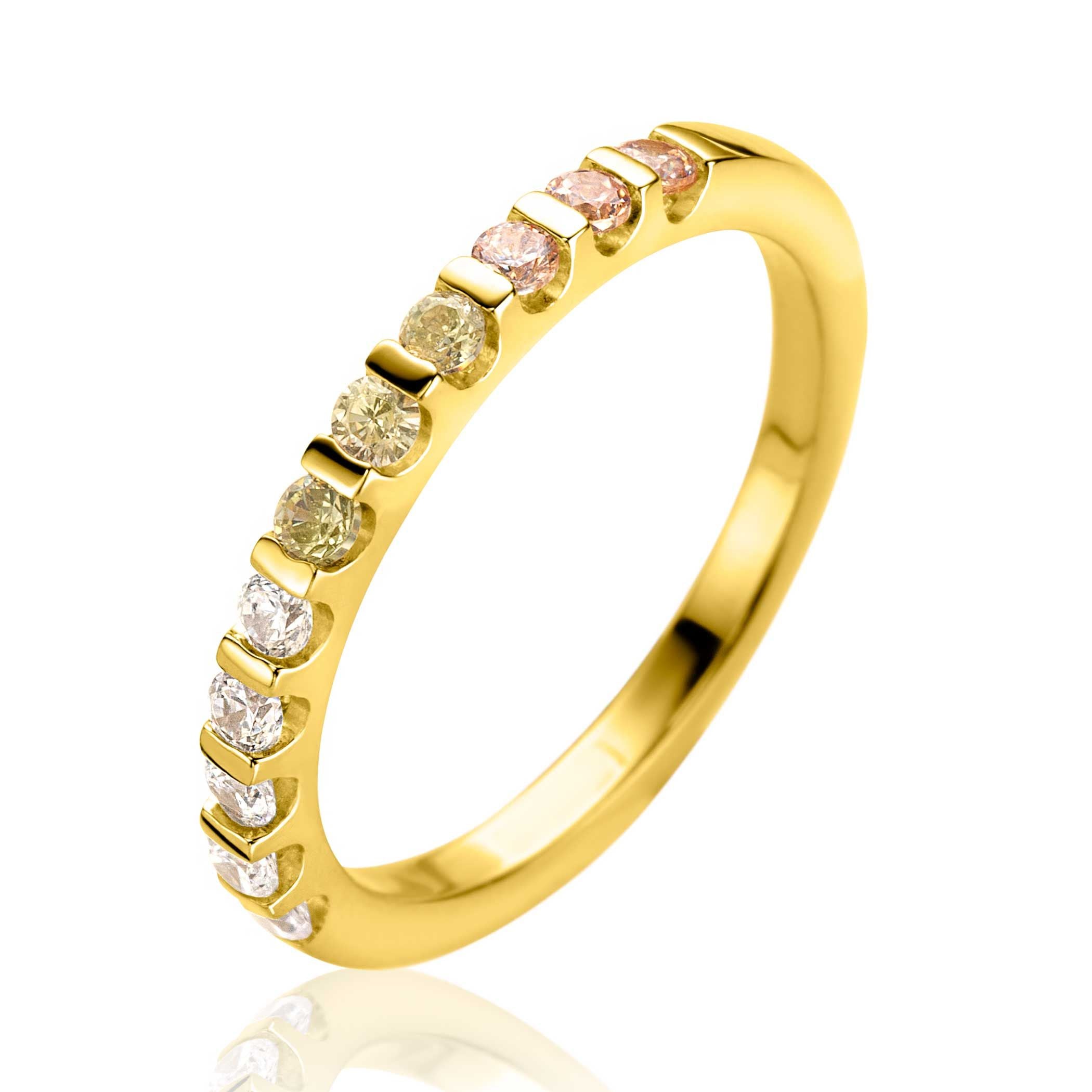 ZINZI Verguld Zilveren Ring met Zirkonia - ZIR2612