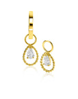 Zinzi Gold 14 krt gouden oorbedels met open druppelvorm en peervormige witte zirkonia ZGCH478 (zonder oorringen) - PansiteNederland.nl