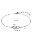 Zilver Gerhodineerd Armband Hartjes En Zirkonia 16 + 3 Cm 1327141 - PansiteNederland.nl