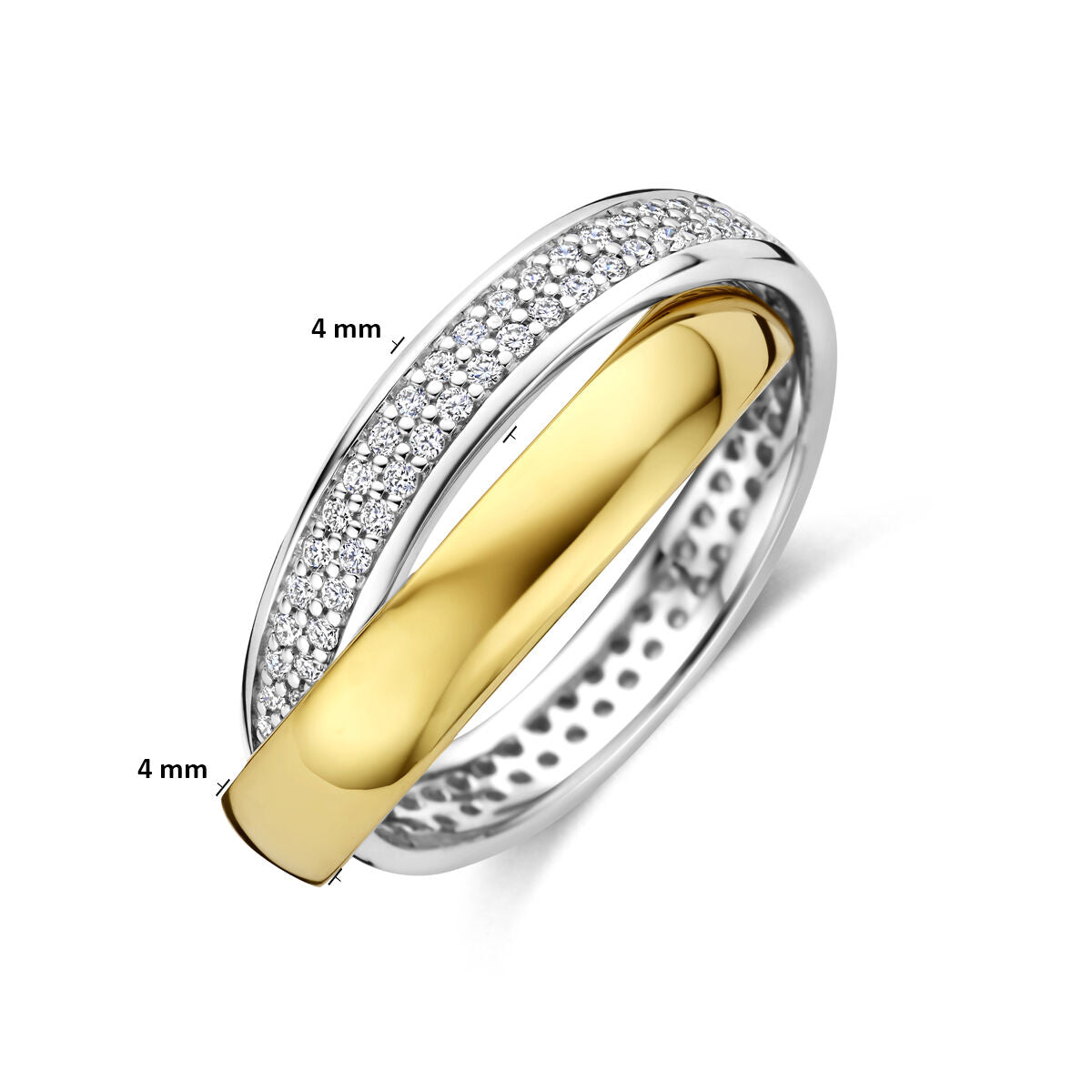 Fantasy Collection Ring diamant 0.54ct h si 14K bicolor goud