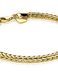 Zinzi zilveren vossenstaart armband 14K geel verguld 4mm breed ZIA1925G