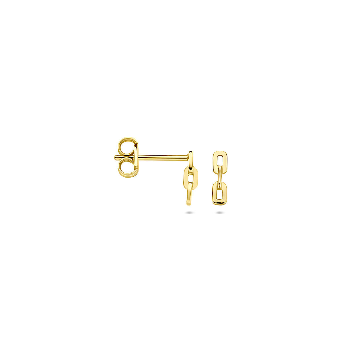 14K geelgouden oorknoppen schakel 7 mm - 4034246
