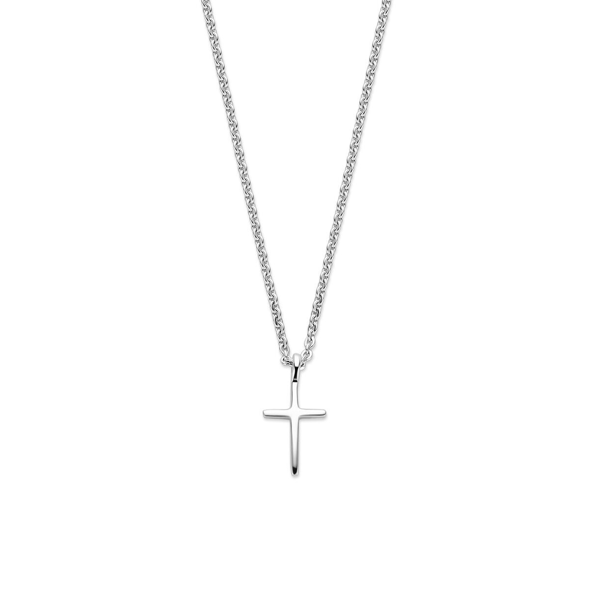 Fantasy Collection Collier kruis 41 - 43 - 45 cm zilver