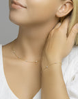 zilver verguld (geel) collier zirkonia 40 + 4 cm 3 micron 2103333 - PansiteNederland.nl