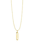 Zinzi Gold 14 krt gouden hanger 26mm met lange trendy paperclip-schakel ZGH358 (zonder collier) - PansiteNederland.nl