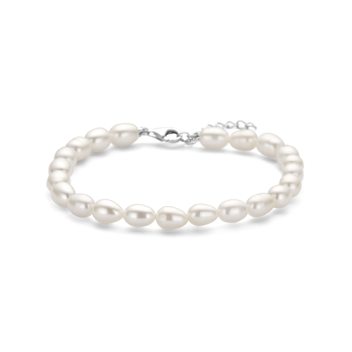 Fantasy Collection Armband parels 18 + 3 cm zilver