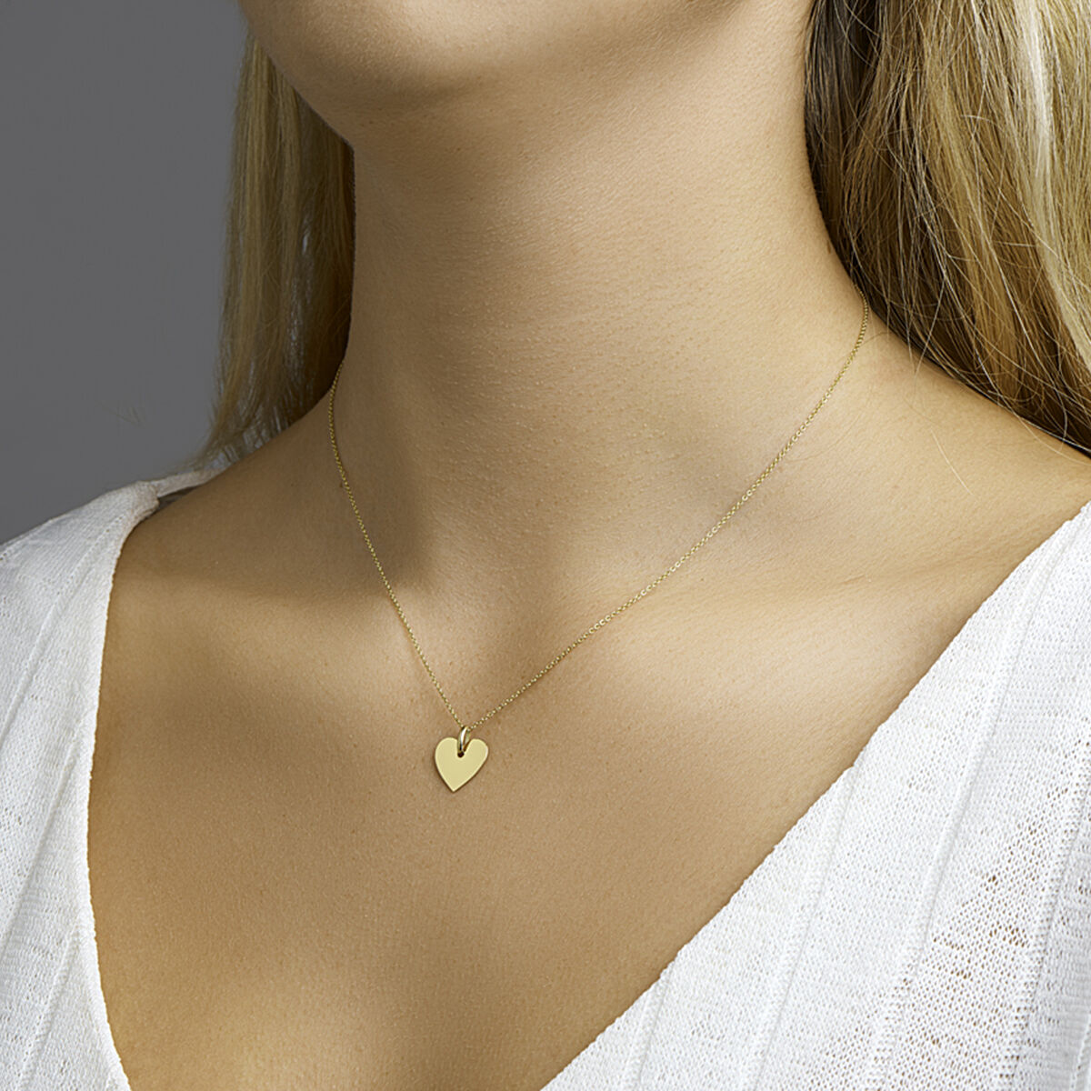 Fantasy Collection Graveerhanger hart 14K geelgoud