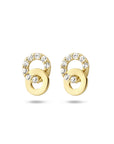 9K Geelgouden oorknoppen zirkonia 6,5 mm - 8000203
