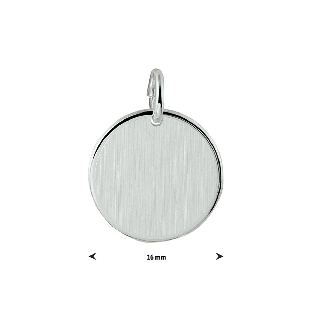 Fantasy Collection Graveerhanger rond gediamanteerd zilver