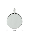 Zilveren graveerhanger rond glad - 1021131 - PansiteNederland.nl