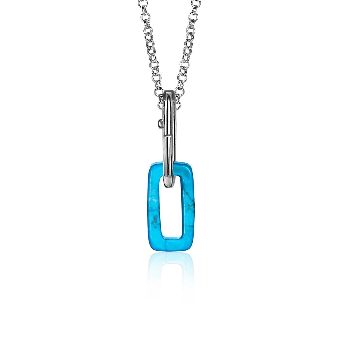ZINZI Zilveren Hanger met Blauwe Howliet - ZIH2237