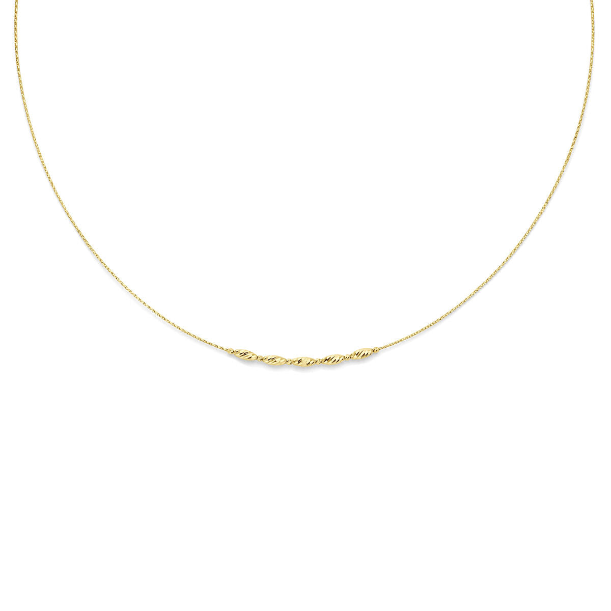 Fantasy Collection Collier gediamanteerd 40 + 4 cm 14K geelgoud