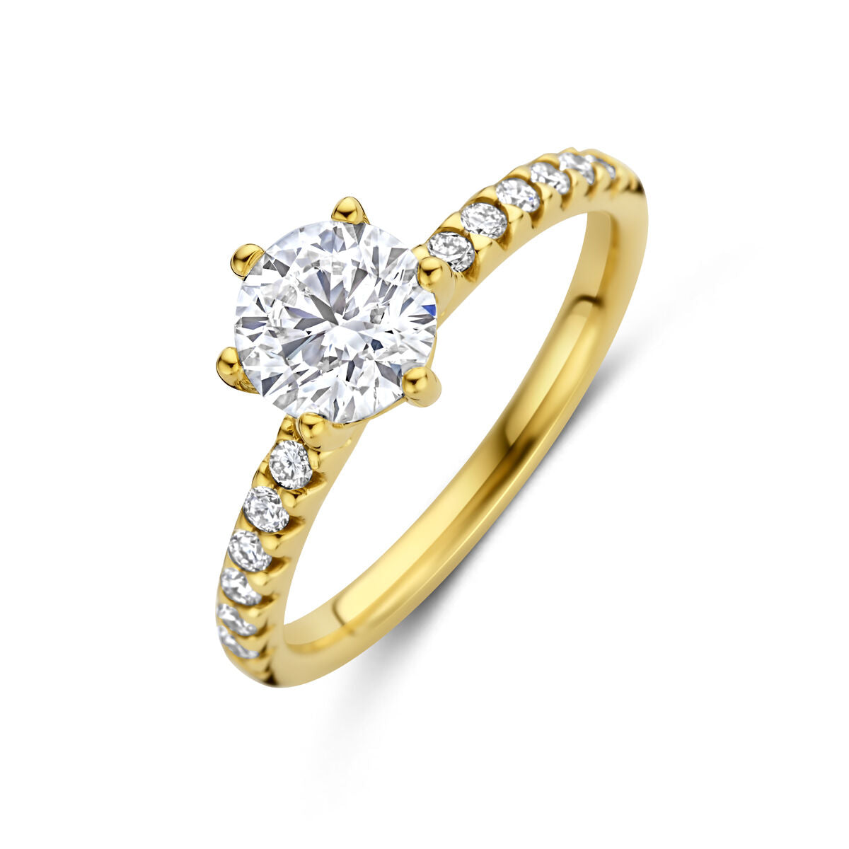 Fantasy Collection Ring lab grown diamant 1.24ct f vs 14K geelgoud