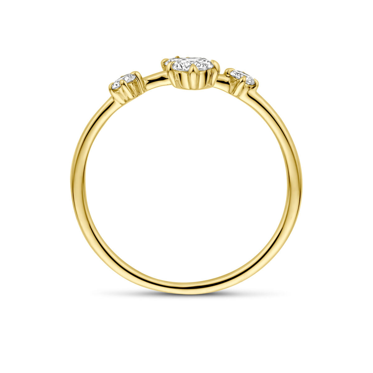 Fantasy Collection Ring lab grown diamant 0.33ct h si 14K geelgoud