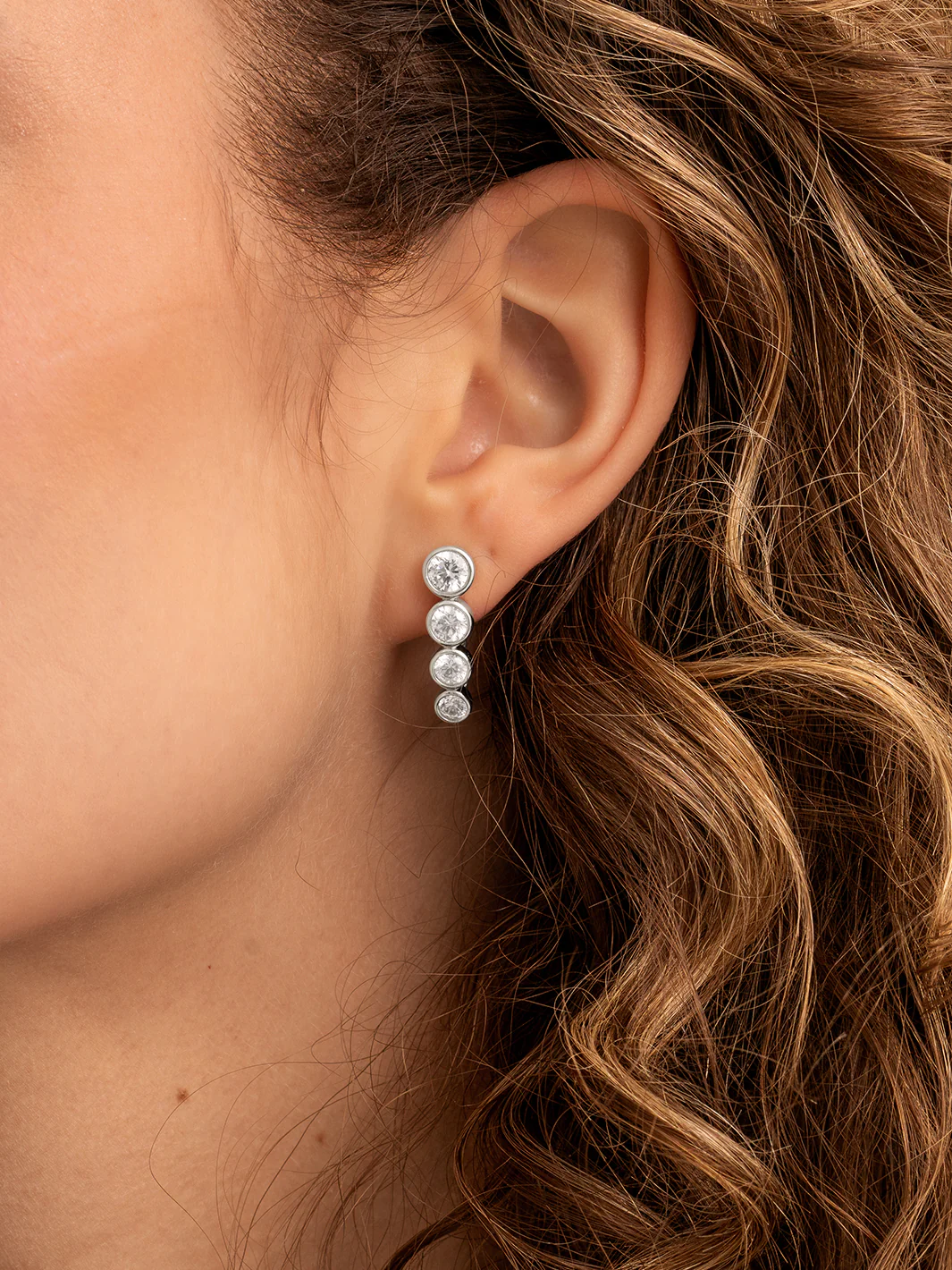 Sparkling Jewels Oorbellen Zirkonia EAS36 Zilverkleurig