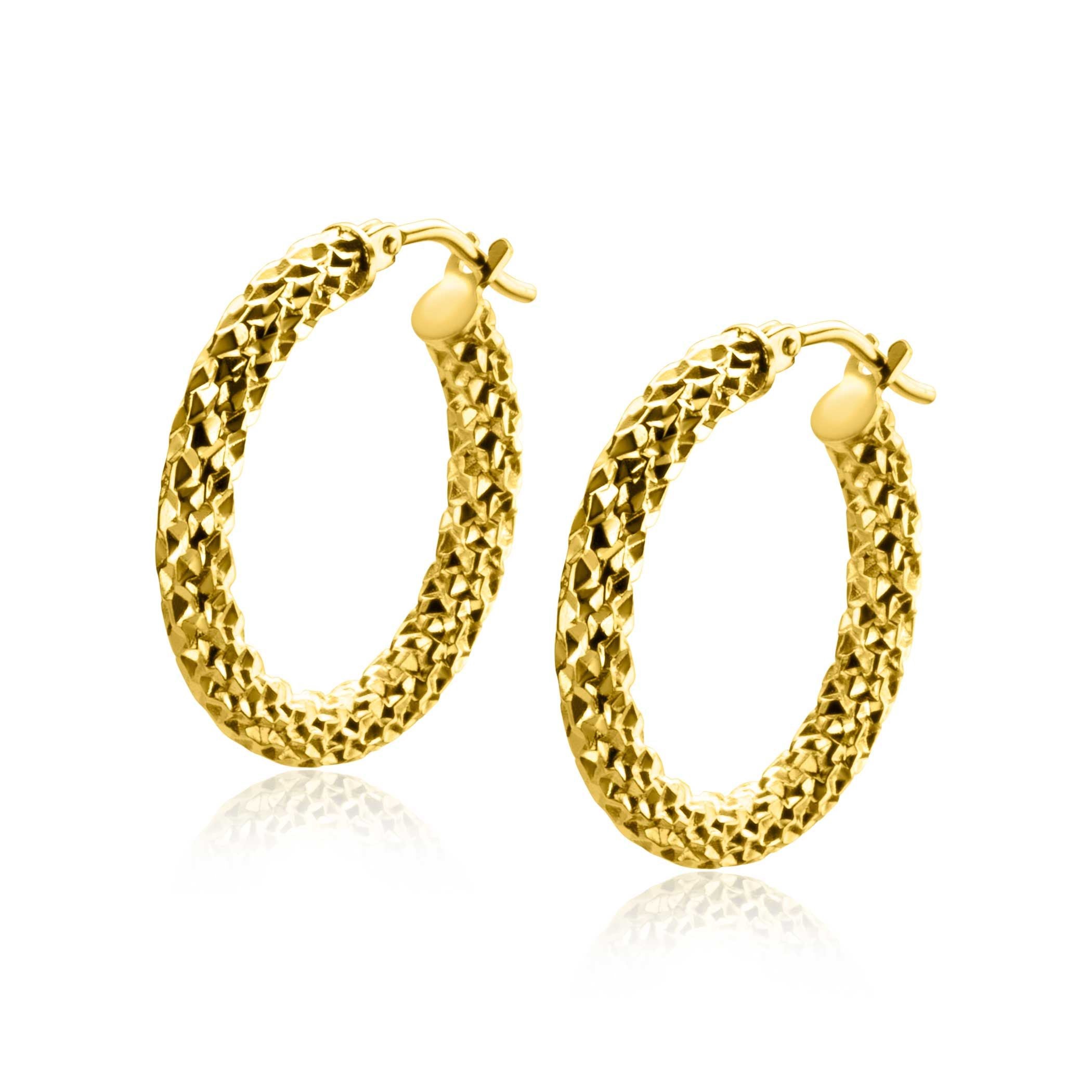 ZINZI 14K Gouden Oorbellen ZGO328 zilver