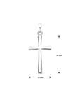 zilver gerhodineerd hanger kruis 26 mm 1340445 - PansiteNederland.nl