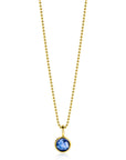 Zinzi SEPTEMBER hanger 8mm gold plated geboortesteen blauw saffier zirkonia ZIH-SEP (zonder collier) - PansiteNederland.nl
