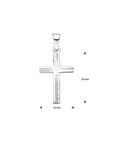 zilver gerhodineerd hanger kruis gediamanteerd 20 mm 1340465 - PansiteNederland.nl