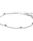 ZINZI zilveren gourmet armband met glanzende bolletjes 3mm ZIA2714