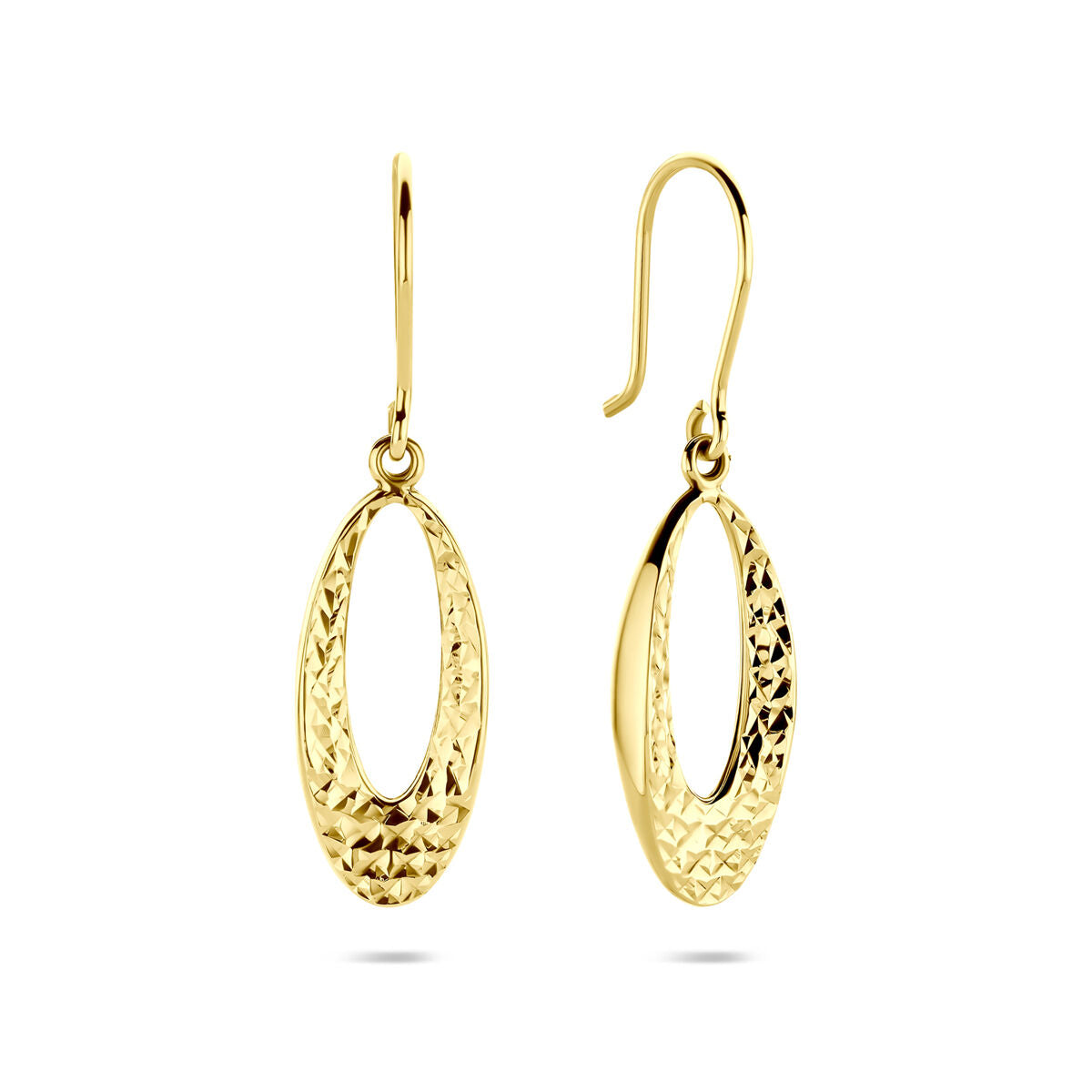 14K geelgouden oorhangers franse haak 40 mm - 4034297