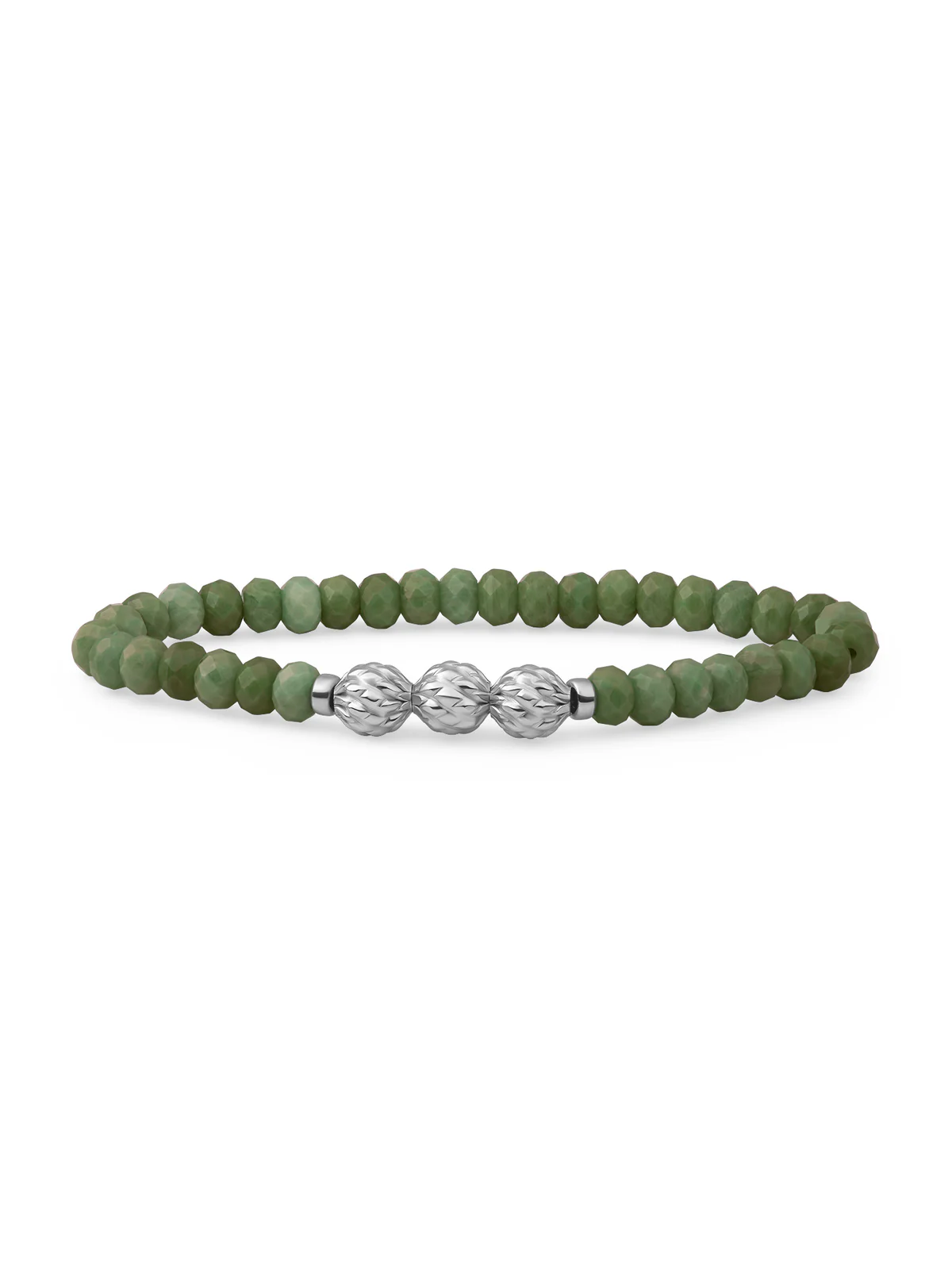 Sparkling Jewels Armband Jade SB-S-6MM-FUSE-G64 Goudkleurig