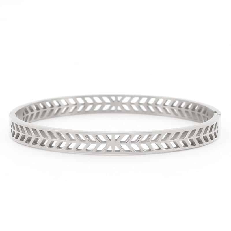 Kalli Kalli Visgraat Armband 2192 - Zilverkleurig 58 mm