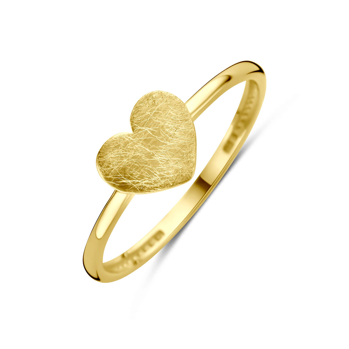 Fantasy Collection Ring hartje poli/mat 14K geelgoud