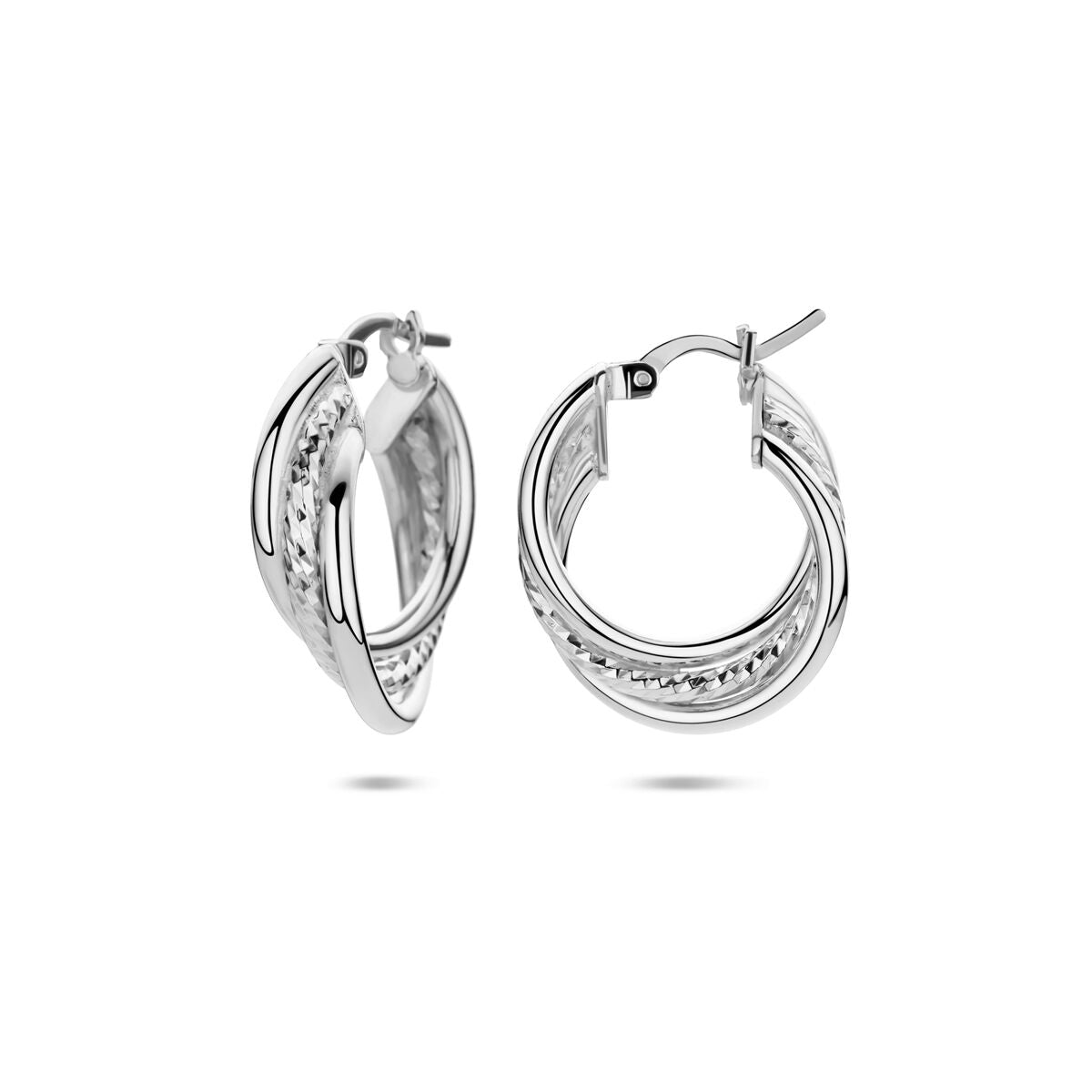 Fantasy Collection Oorbellen gediamanteerd 23,5 mm zilver