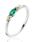 ZINZI zilveren ring bezet met ovale zirkonia's in groen en geel ZIR2499 - PansiteNederland.nl