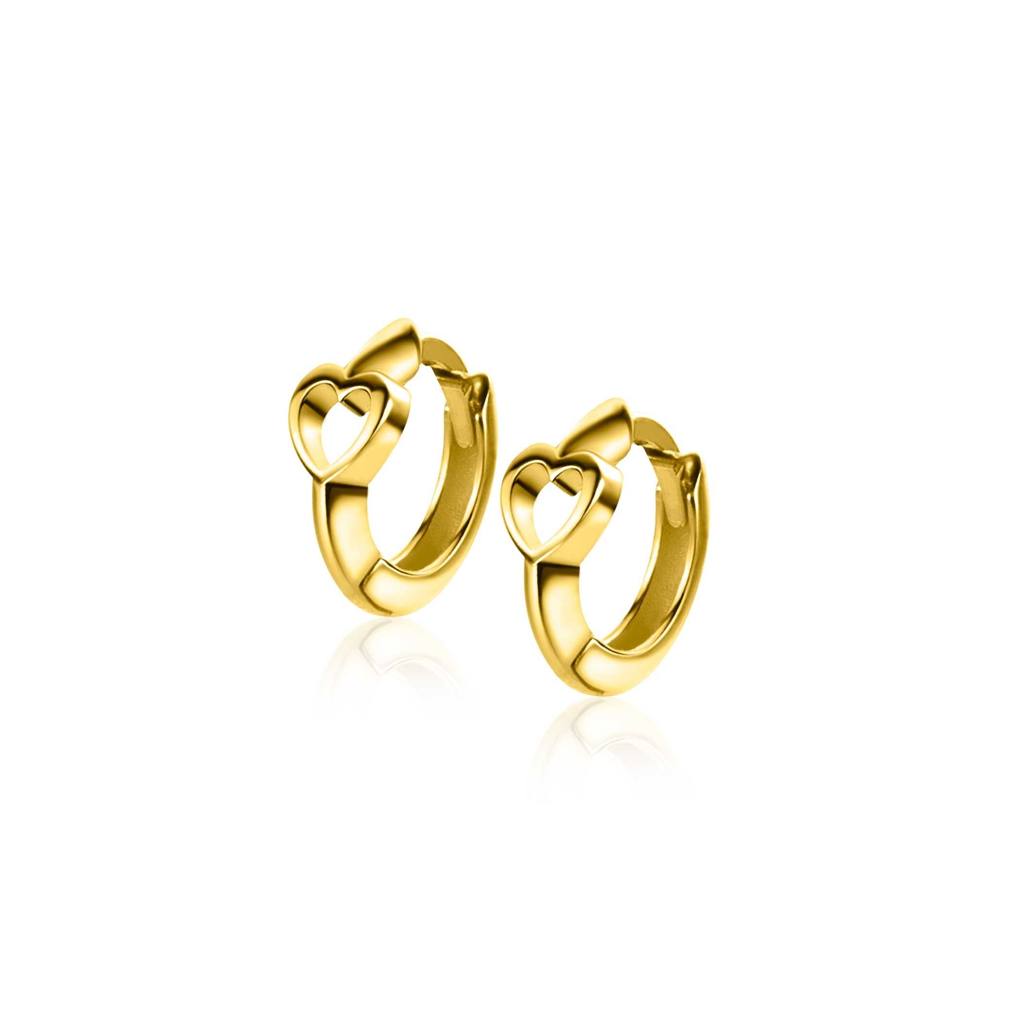 ZINZI 14K Gouden Oorbellen ZGO449 zilver