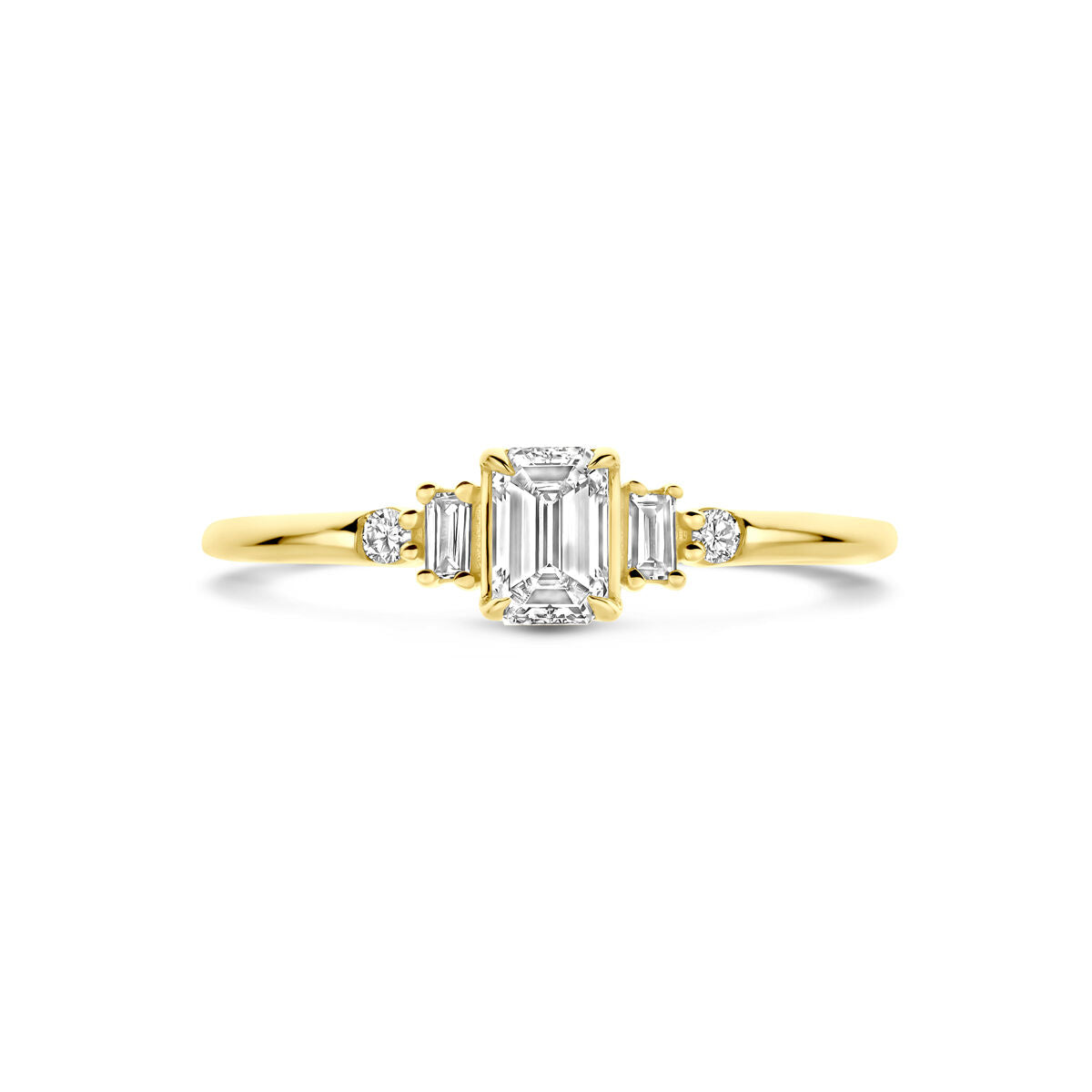 Fantasy Collection Ring lab grown diamant 0.40ct h si 14K geelgoud