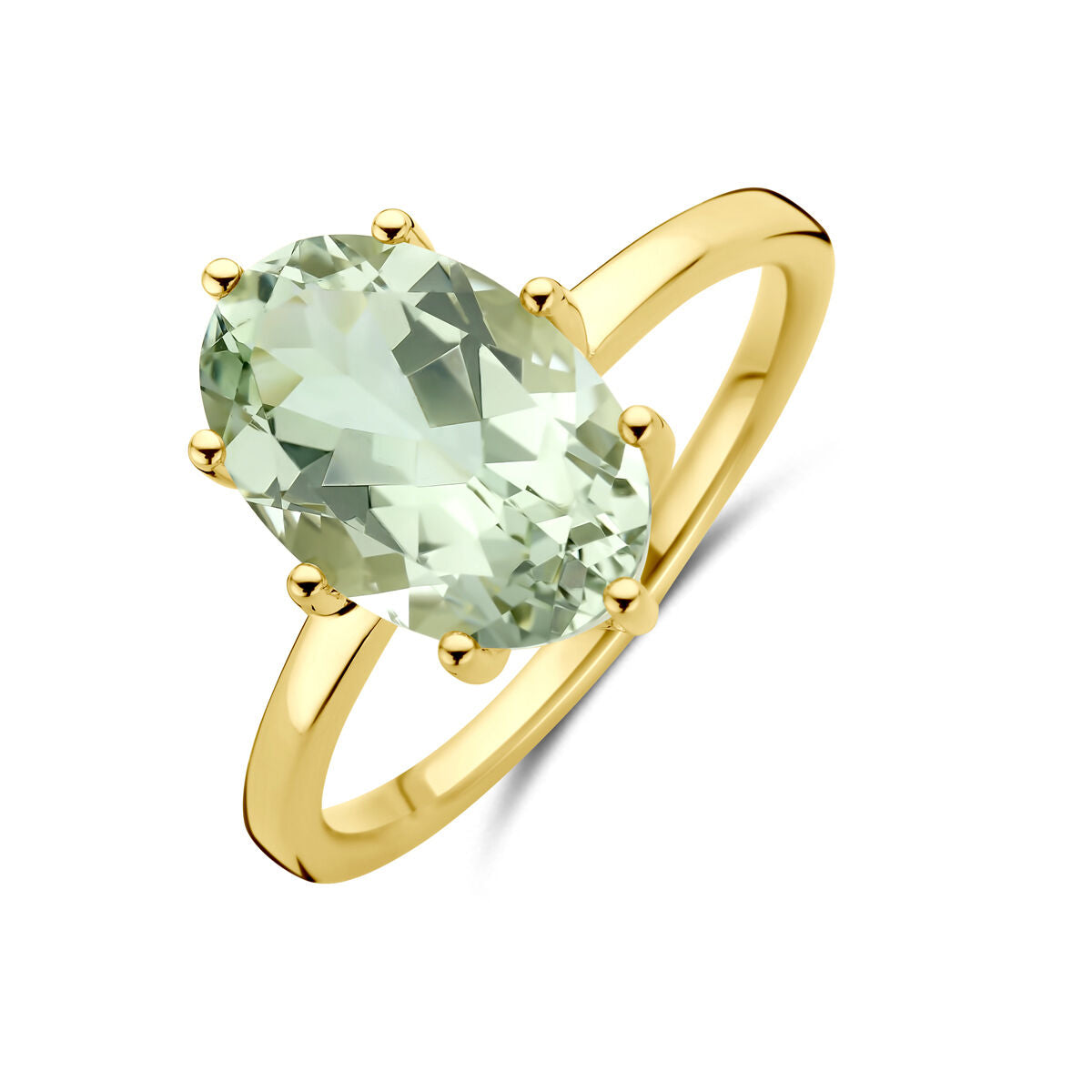 Fantasy Collection Ring groen amethist 14K geelgoud