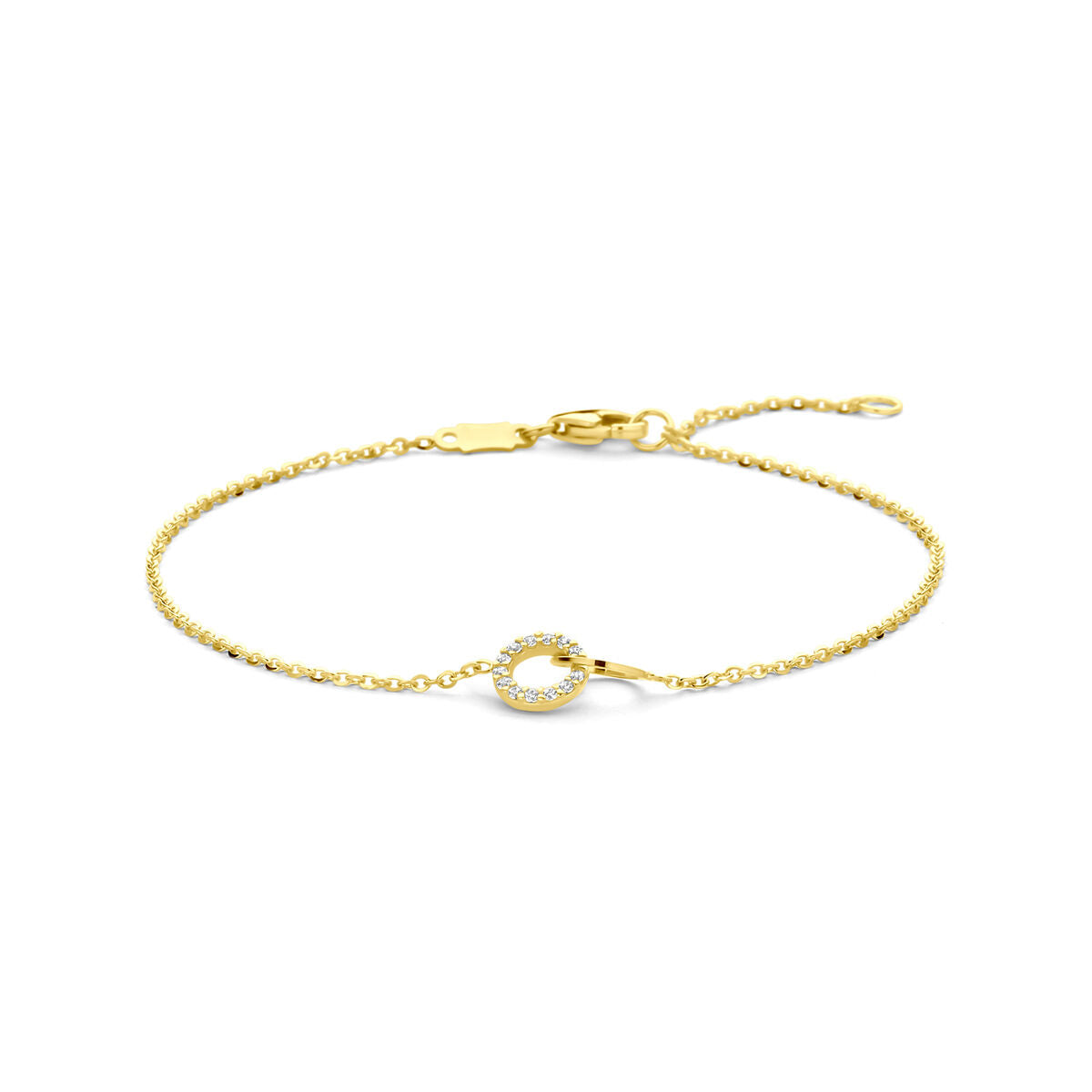 Fantasy Collection Armband zirkonia 16 - 18 cm 14K geelgoud