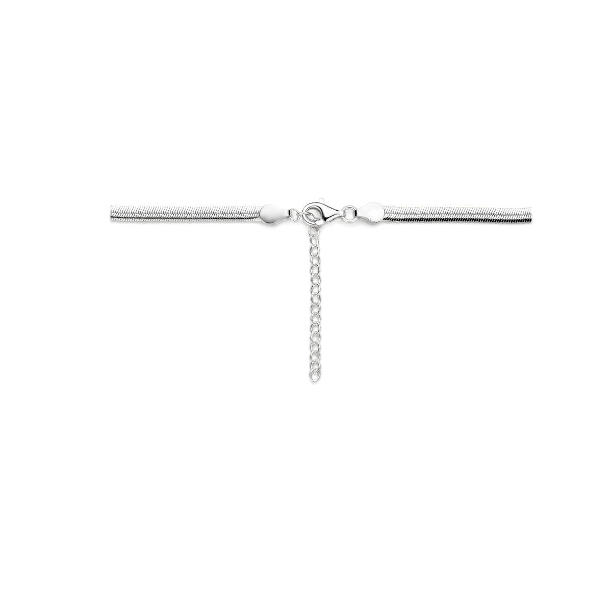 Fantasy Collection Collier gourmette 4 mm 40 + 4 cm zilver