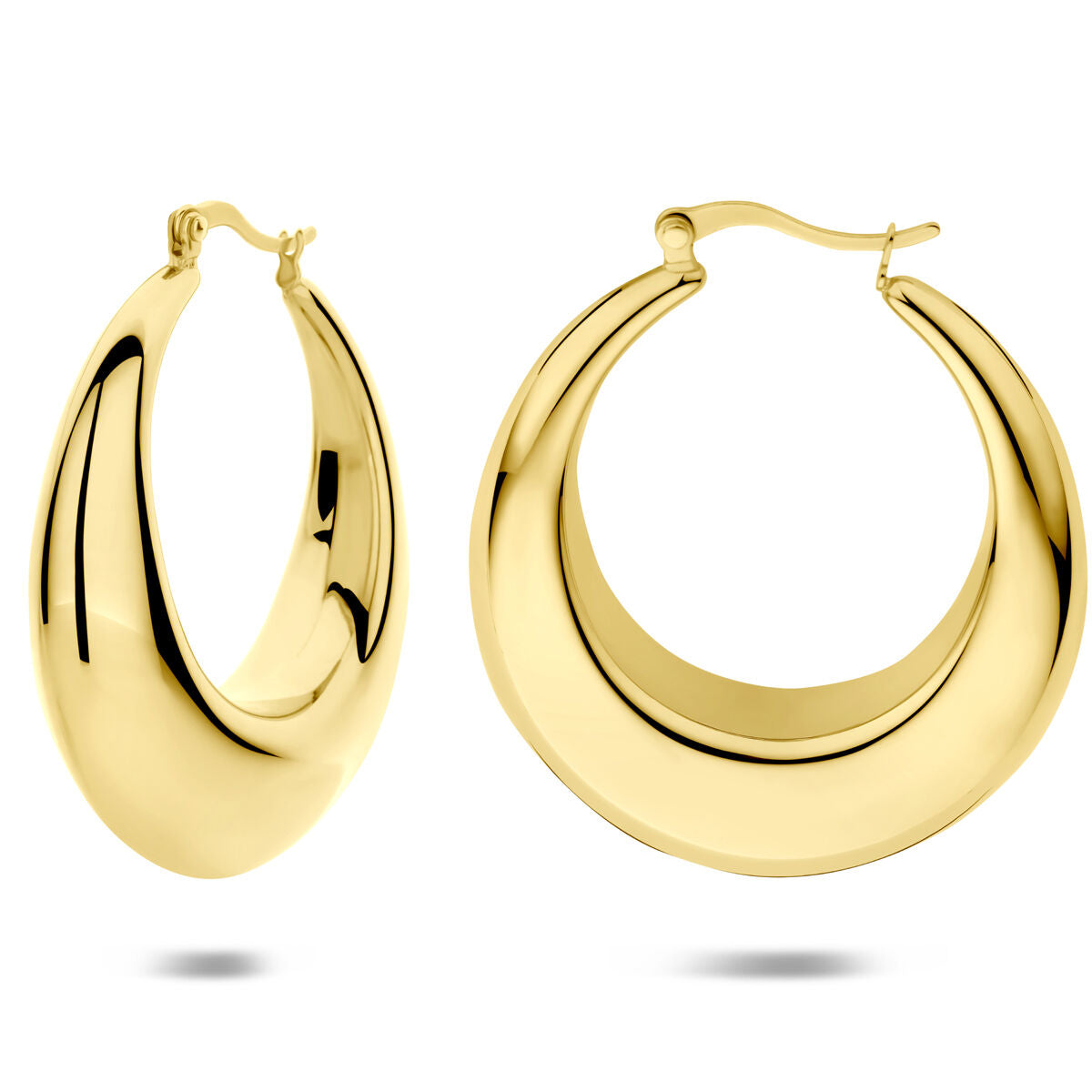 Edelstalen oorringen ion plating 46 mm - 6506150