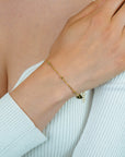 ZINZI gold plated gourmet armband met glanzende bolletjes 3mm ZIA2714G