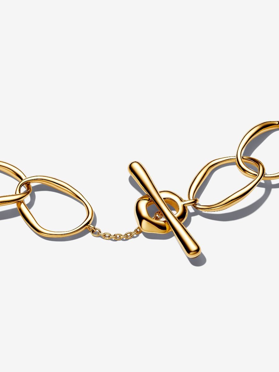 Pandora Organisch Gevormde Schakelarmband goudverguld - 563864C00