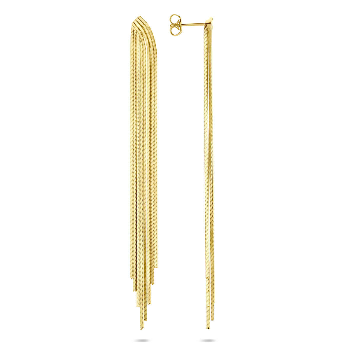 Zilveren vergulde geel oorhangers 95 mm 1 micron - 2104015