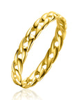 ZINZI Gold 14 krt gouden ring met trendy gourmet schakel 3mm breed ZGR448 - PansiteNederland.nl